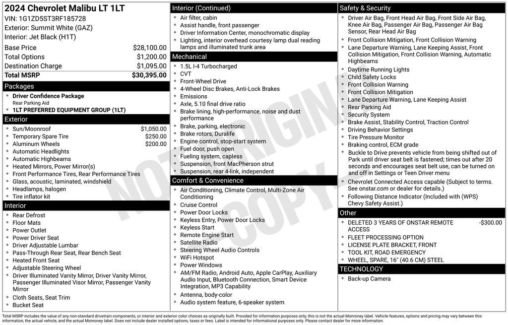 2024 Chevrolet Malibu LT 1LT