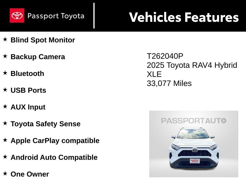 2025 Toyota RAV4 Hybrid XLE
