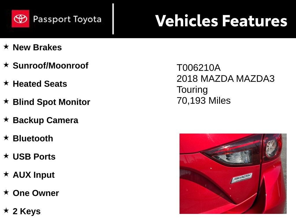 2018 Mazda Mazda3 Touring
