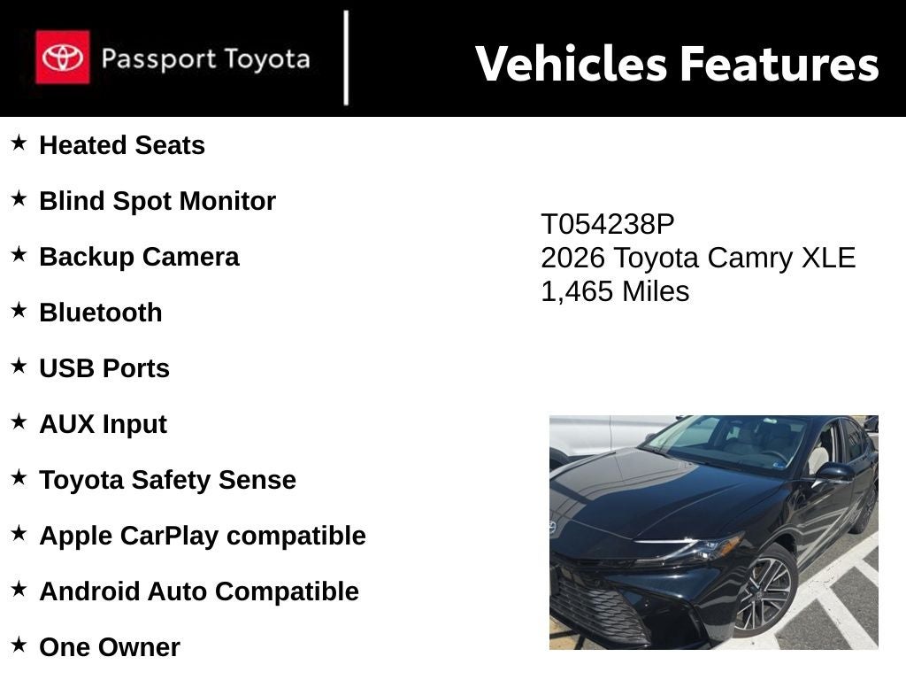 2026 Toyota Camry XLE