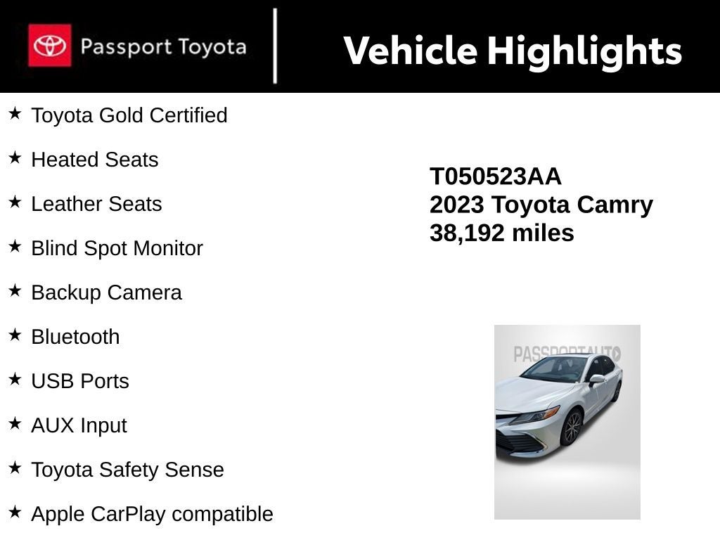 2023 Toyota Camry Hybrid XLE