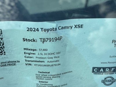 2024 Toyota Camry XSE