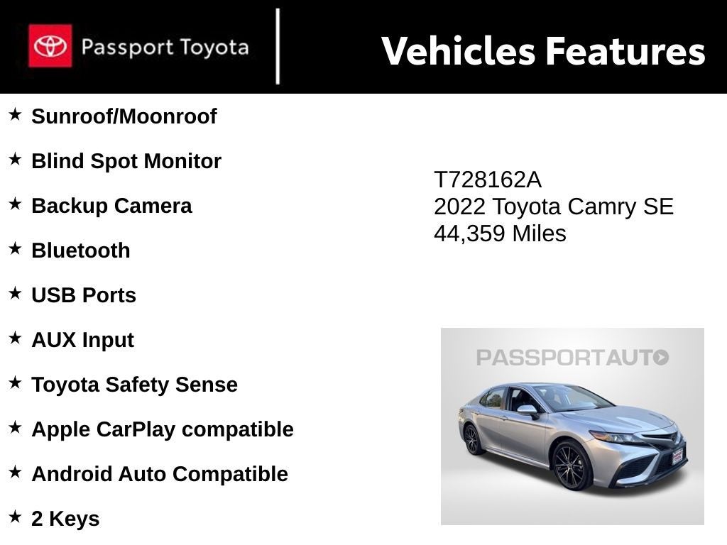 2022 Toyota Camry SE
