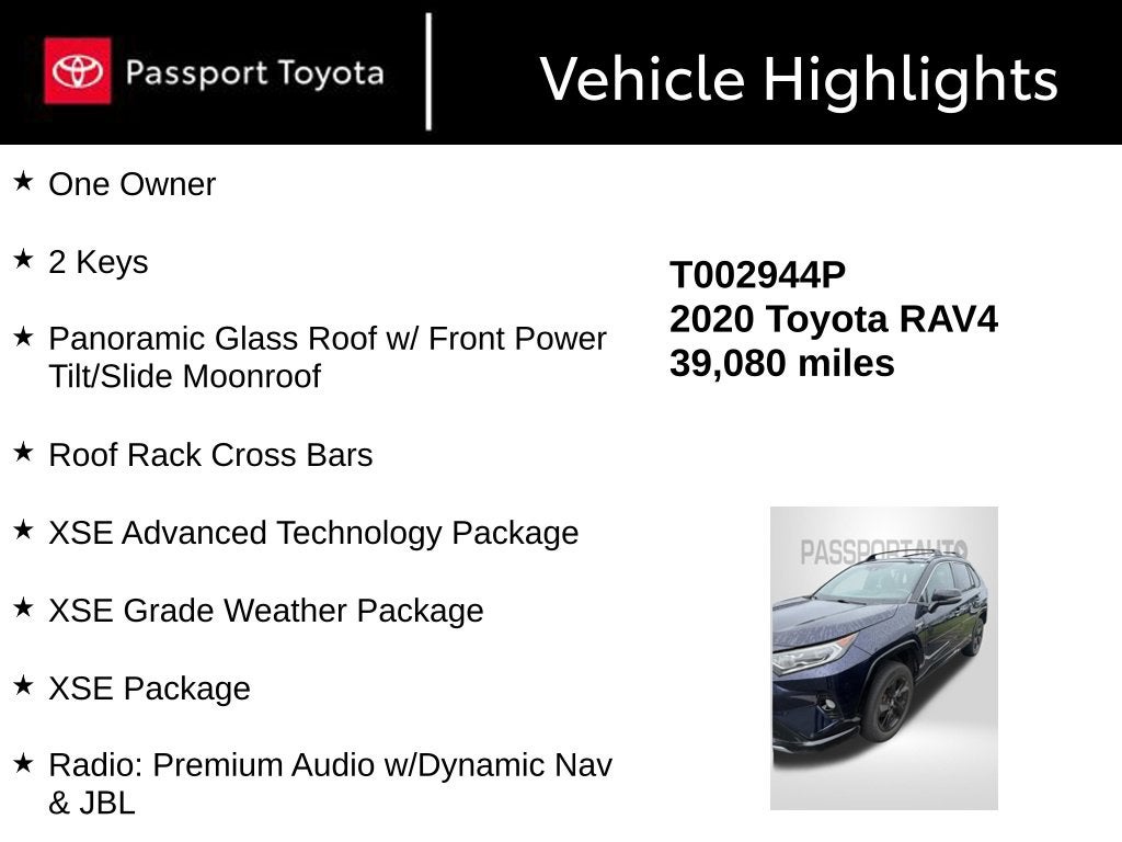2020 Toyota RAV4 Hybrid XSE