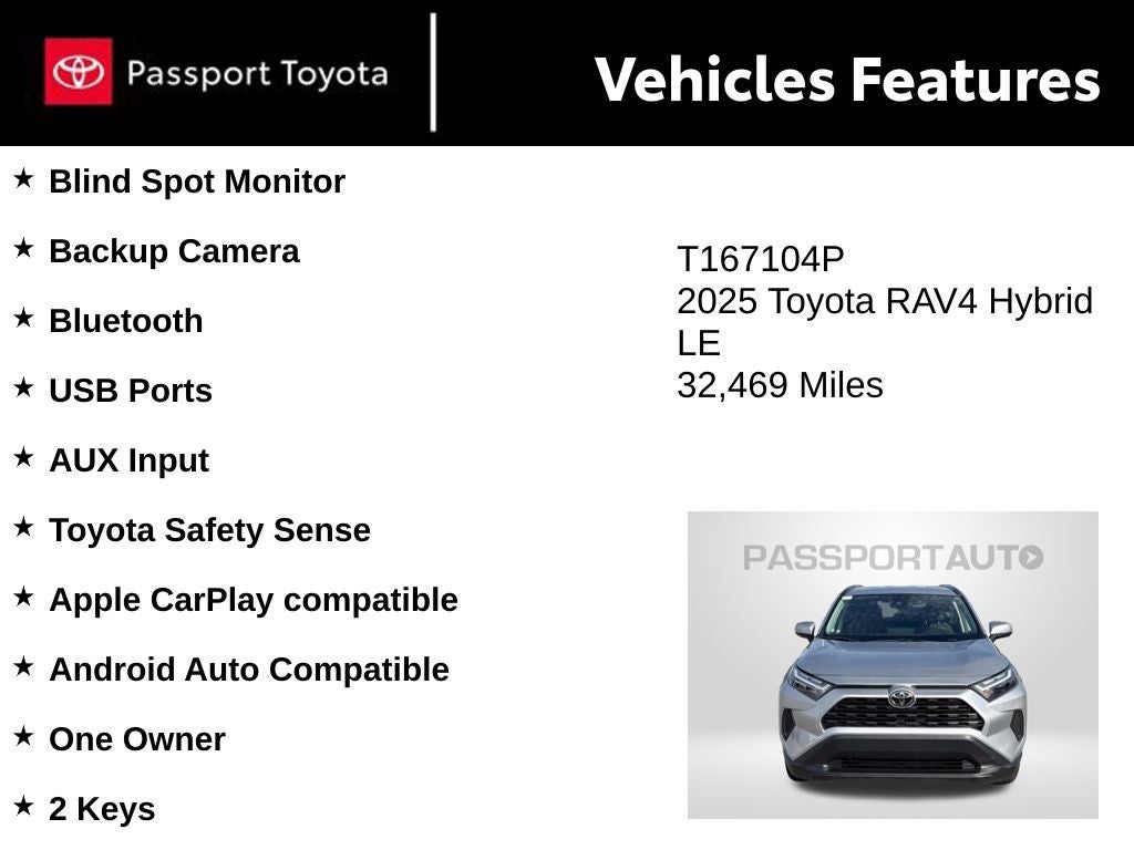 2025 Toyota RAV4 Hybrid LE
