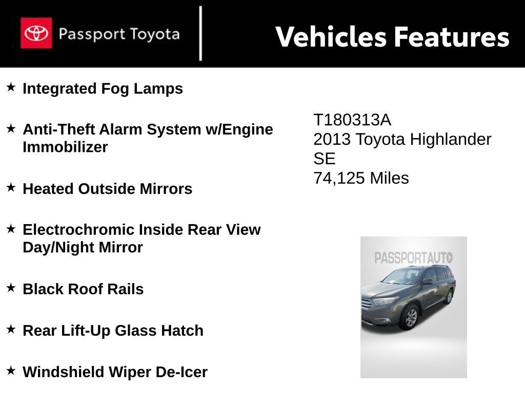 2013 Toyota Highlander SE