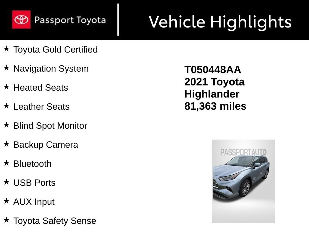 2021 Toyota Highlander Hybrid Platinum