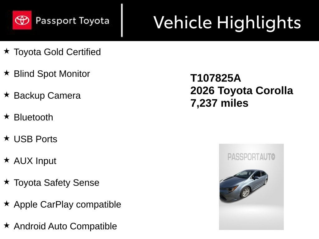 2026 Toyota Corolla LE