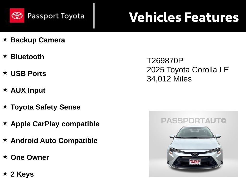 2025 Toyota Corolla LE