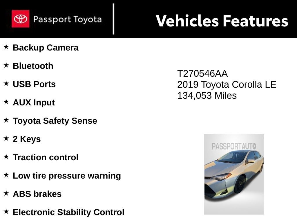 2019 Toyota Corolla LE