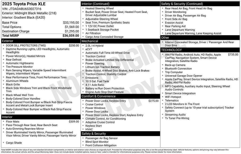 2025 Toyota Prius XLE