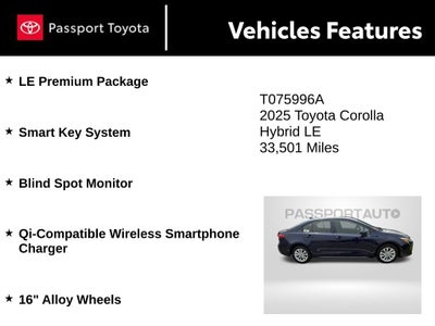 2025 Toyota Corolla Hybrid LE