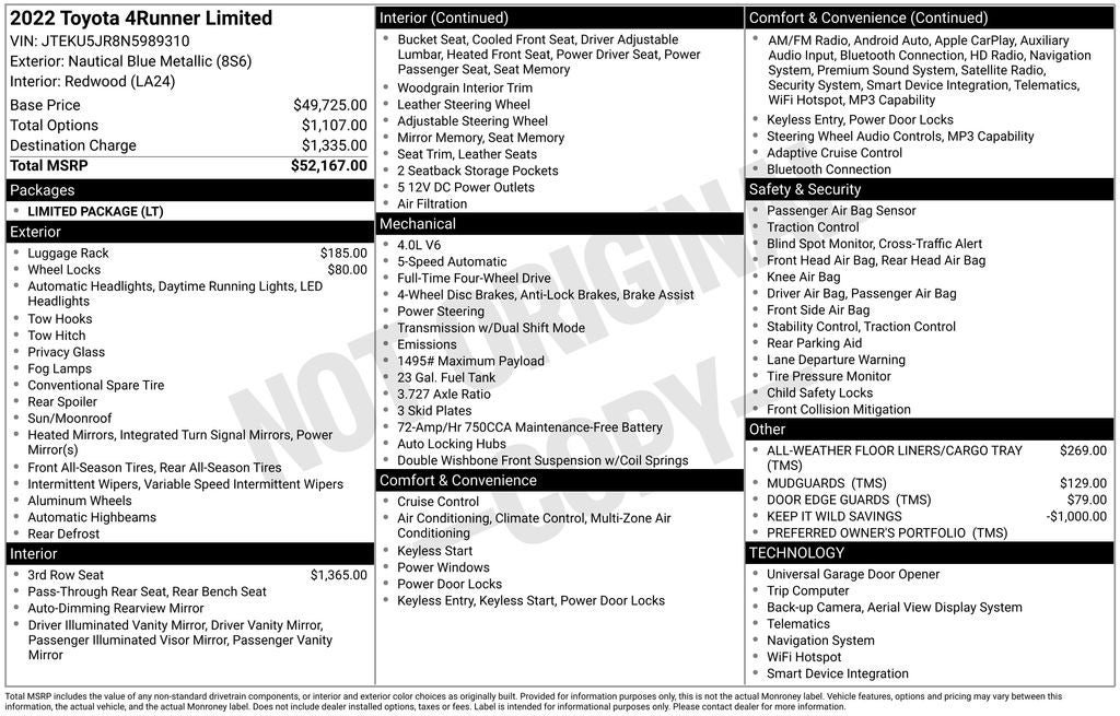 2022 Toyota 4Runner Limited