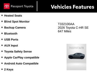 2026 Toyota C-HR SE