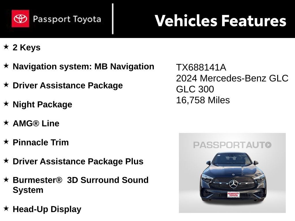 2024 Mercedes-Benz GLC GLC 300 Coupe 4MATIC®