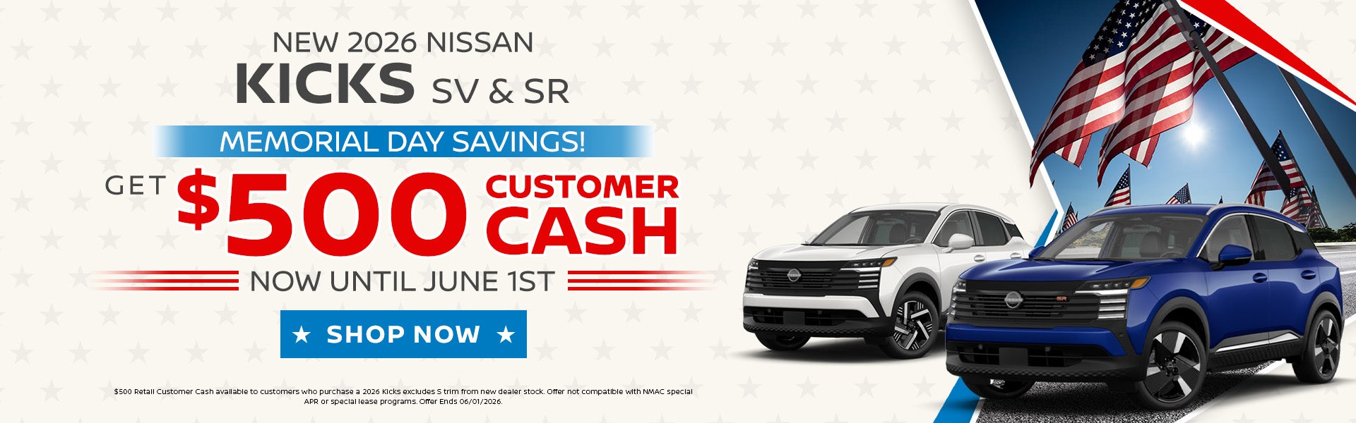 Savings on New 2026 Nissan Kick Models