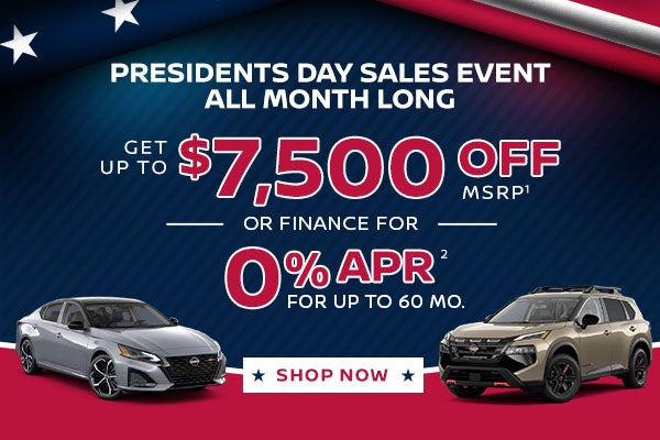 Presidents Day Sales Event All Month Long
