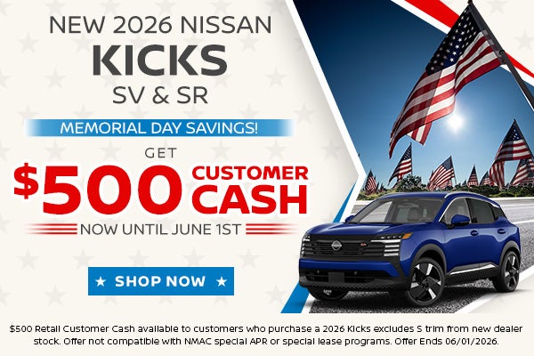Savings on New 2026 Nissan Kick Models